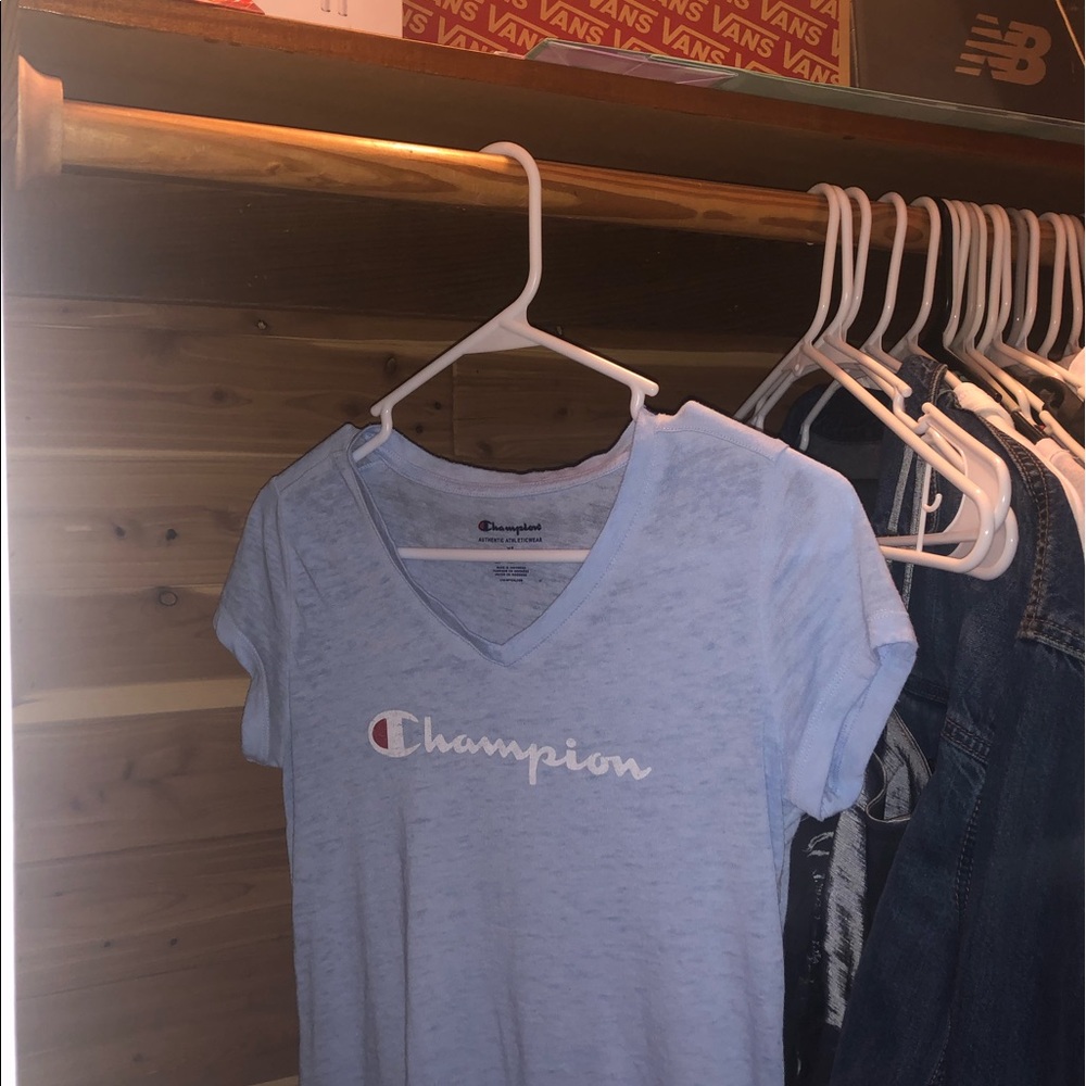 Light blue Champion V-neck
